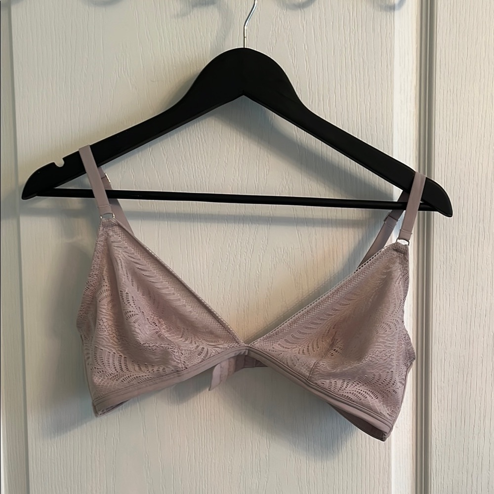 Calvin Klein Lace Bralette in Soft Mauve